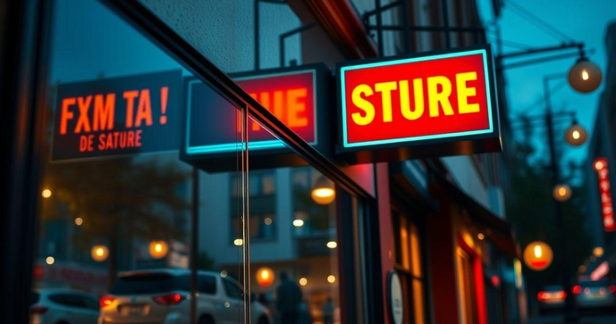 Letreiro luminoso fachada: Como escolher o ideal para seu negócio