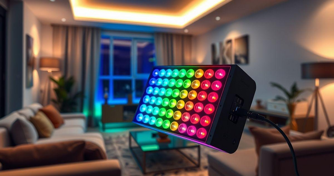 Módulo de LED RGB transforma ambientes com cores vibrantes e tecnologia acessível