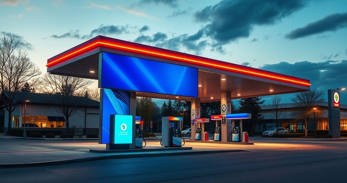 Painel de LED para Posto de Combustível: Soluções Eficientes e Modernas